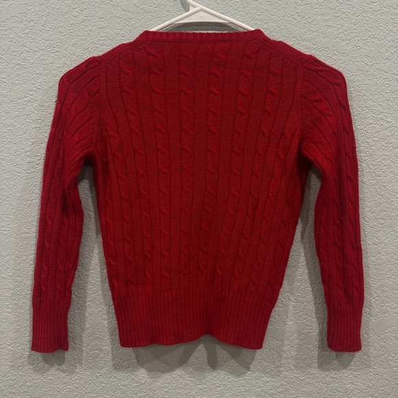 Girls J Crew Crewcuts Red Holiday Christmas Sweater - 6-7 - Picture 3 of 3